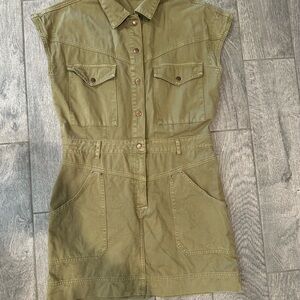 Olive Green Utility Dress